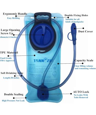 Buy Tannozhe 2L Leak-Proof BPA-Free Drinking Bag - Perfect for Sports & Outdoor Adventures | Water Reservoir with Brushes - Buy Online on GoSupps.com
