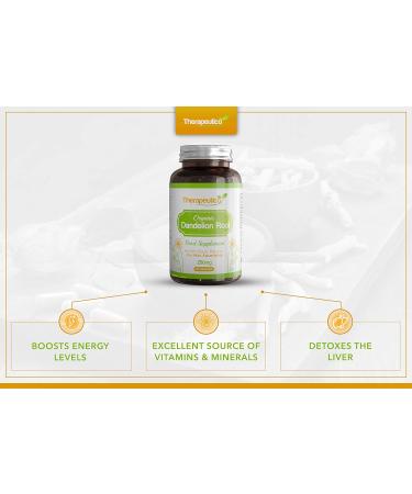 Organic Dandelion Root Capsules with Black Pepper | 60 Vegan Capsules | Maximum Absorption | Made in UK - Buy Online on GoSupps.com