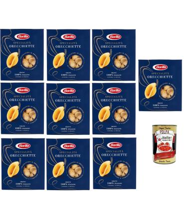 10x Barilla Pasta Specialties Orecchiette Puglia 100 Italiaanse noedels 500 g pack + Italiaanse gourmet pulp 400 g