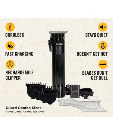 Cordless Trimmer with 4 Guards & Shaping Tool | Perfect for Beginners & Men s Hairline & Beard Edging | Trim Buddy - Buy Online on GoSupps.com