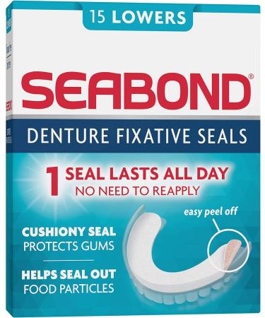 Seabond Denture Fixative Seals - Original - 15 Lowers - Pack of 6 - Buy Online on GoSupps.com