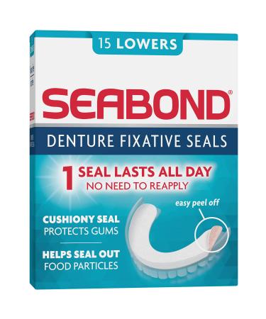 Seabond Denture Fixative Seals Soft Adhesive Cushion Last All Day and Protect Gums 15 Lowers