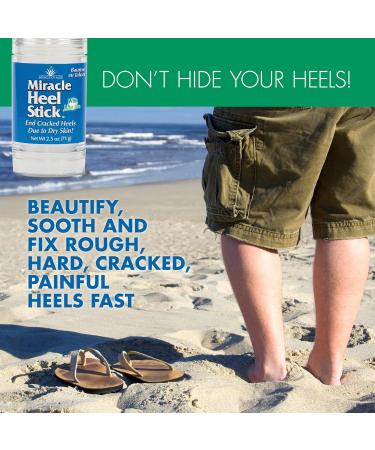2-Pack Miracle Heel Stick with Pure UltraAloe Aloe Vera Gel - 2.5 oz Stick | Soothes and Repairs Dry, Cracked Heels - Buy Online on GoSupps.com