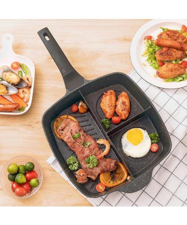 SKINII Pan 3-in-1 Non Stick Frying Pan Cooking Wok Pot Cookware Breakfast Egg Pan Skillet Kitchen Utensils - Buy Online on GoSupps.com