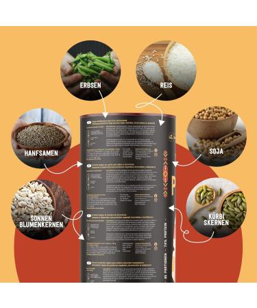 Buy Monte Nativo Creamy Chocolate Vegan Protein 675g | 74% Protein from Soy Hemp Pumpkin & More - Introductory Offer - Buy Online on GoSupps.com