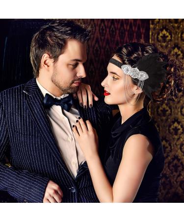 Patelai 4 Pcs Halloween Flapper Headband Set - Vintage 1920s Rhinestone Headpiece for Women - Buy Online on GoSupps.com