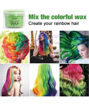 Magic Master Keratin Hair Color Wax - Temporary Instant Colored Clay for Men and Women - Green - Ideal for Party, Festival, Cosplay - Buy Online on GoSupps.com