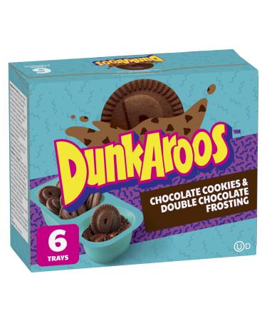 Betty Crocker Dunkaroos Chocolate Cookies and Double Chocolate Frosting Package of 6 Trays of Dunkaroos