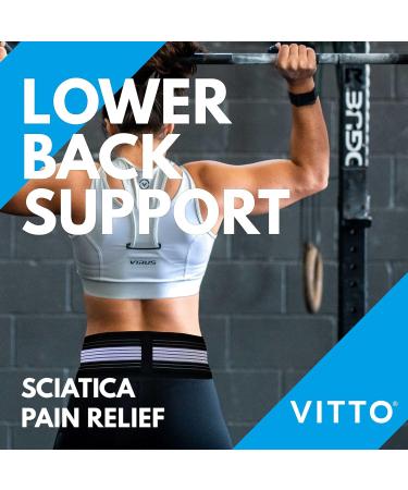 VITTO Sciatica Pain Relief Belt - Adjustable Lower Back Brace for Nerve & Hip Pain - Men & Women Support - Buy Online on GoSupps.com