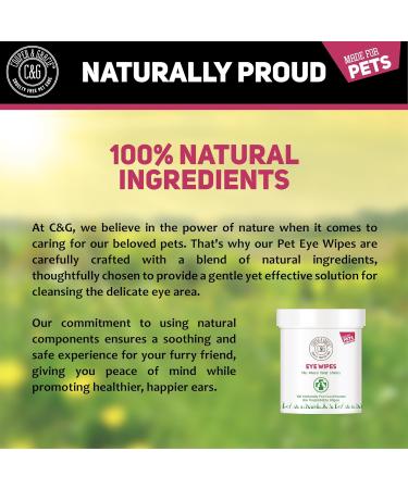 Dog Eye Wipes | Tear Stain Remover For Dogs Eyes | Remove Dog Eye Crust & Eye Discharge | Biodegradable Pre-soaked Textured | Safe & Easy Cleaning For Dogs & Cats | Pack Of 100 - Buy Online on GoSupps.com