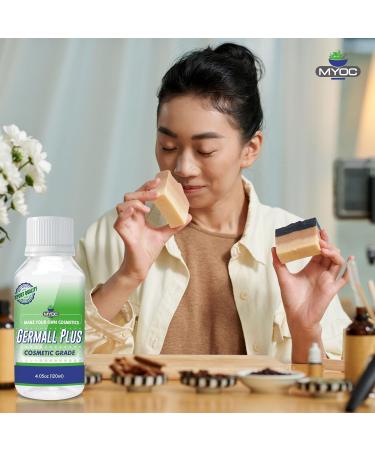 MYOC Germall Plus Natural Preservative Clear Liquid Broad Spectrum Natural Preservative Suitable for Making Soap Conditioners Lotion Creams and More (120 ml (4.05 Fl Oz)) - Buy Online on GoSupps.com