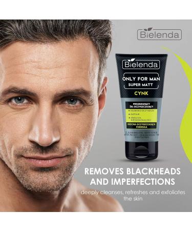 Bielenda Only for Men Super Mat Cleansing Gel with Scrub - 5.3 Oz | International Shipping Available - Buy Online on GoSupps.com
