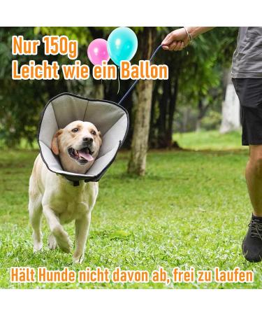 Roll Ruff Dog Leak Protection Collar - Adjustable Soft Protective Tape Breathable Neoprene for Ultimate Comfort - Black & Gray M Size - Buy Online on GoSupps.com