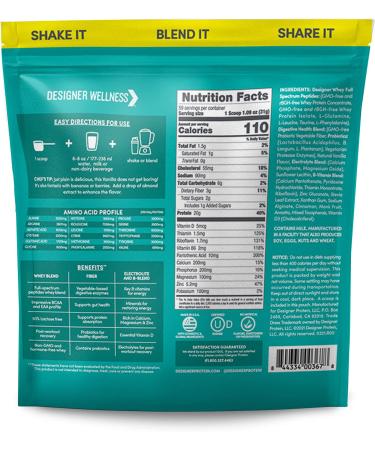 Designer Whey Natural 100% Whey Protein Powder - Probiotics & Fiber, Gluten-Free, Non-GMO, French Vanilla - 4 lb - Buy Online on GoSupps.com