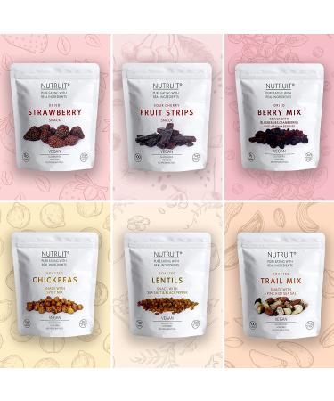 Nutruit Gourmet Healthy Snack Variety Box (Pack of 20) - Vegan, Gluten Free, Non-GMO, Plant Based, High Fiber - 10 Flavor Variety Pack - 1.1oz Premium Snack Packs - Buy Online on GoSupps.com