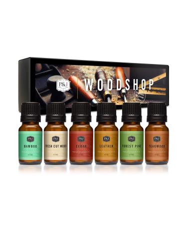 Woodshop Set of 6 Fragrance Oils 10ml