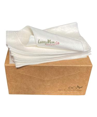 CannyMum Bamboo Nappy Liners Pure Baby Wipes XL Pack 200 Sheets Chemical Free Biodegradable Compostable Plastic Free Pack of 1