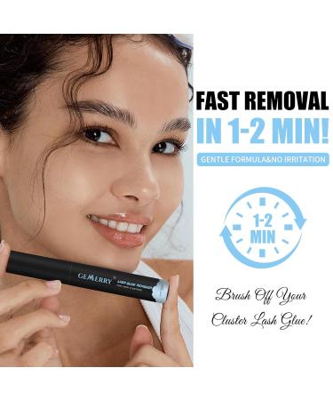 GEMERRY Lash Remover for Extensions - Gentle Oil Formula | 5ml Cluster Glue Removal for Self-Use | Non-Irritating Mascara Wand | 1 Count - Buy Online on GoSupps.com