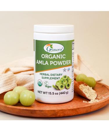 Organic Amla Powder 15.5 oz - USDA Certified, High ORAC Value - 1 Pack - Buy Online on GoSupps.com