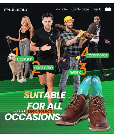 Plantar Fasciitis Insoles Orthotic Arch Support for Men Women - Green UK 12-12.5 - Buy Online on GoSupps.com