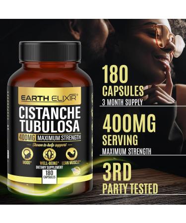Cistanche Tubulosa 400 mg (180 Capsules) - 3 Months Supply Pure No Fillers 3rd Party Tested Nootropic Supplement - Made in USA - Buy Online on GoSupps.com