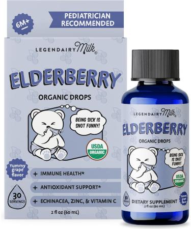 Legendairy Milk Baby Vitamin D3 K2 and Elderberry Drops Bundle Age 6 Months+ - Buy Online on GoSupps.com