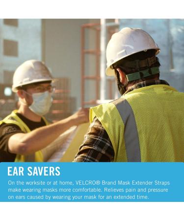 VELCRO Brand Face Mask Extender Straps 4pk Black - Comfortable & Adjustable Ear Savers - Buy Online on GoSupps.com