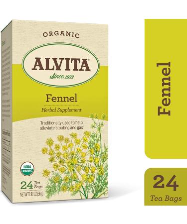 Alvita Organic Fennel Herbal Tea - Premium Quality, Licorice Flavor, 24 Tea Bags - Buy Online on GoSupps.com