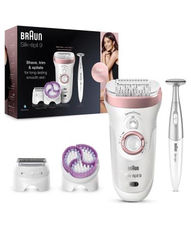 Braun Silk-pil 9 Epilator for Long-Lasting Hair Removal with Electric Shaver & Trimmer Bikini Trimmer & Exfoliator 100% Waterproof UK 2 Pin Plug 9-980 Rose Gold - Buy Online on GoSupps.com