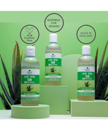 Nature Spell Aloe Vera Gel 99% Pure 200ml - Soothing & Hydrating for Hair & Skin - Vegan - Made In UK - Buy Online on GoSupps.com