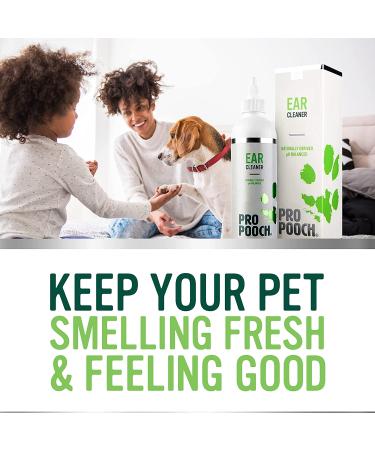 Pro Pooch All-Natural Dog Ear Cleaner Solution 8oz - Ear Wash Drops for Cleaning, Grooming & Treatment of Waxy Ears, Infection, Odor - Pet Supplies - Buy Online on GoSupps.com