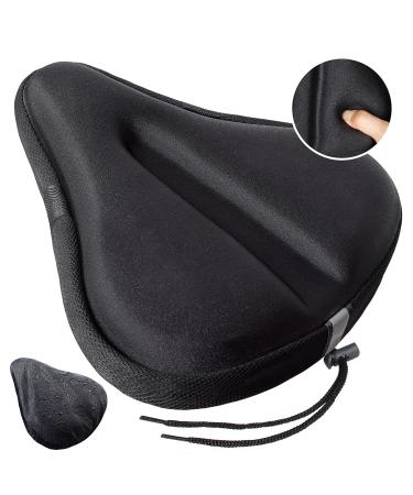 Hopene Padded Bike Seat Cushion,Gel Bike Seat Cover Compatible with Peloton Bike+,Comfortable Peloton Seat Cushion for Spin Exercise Bike Seat (Wide)