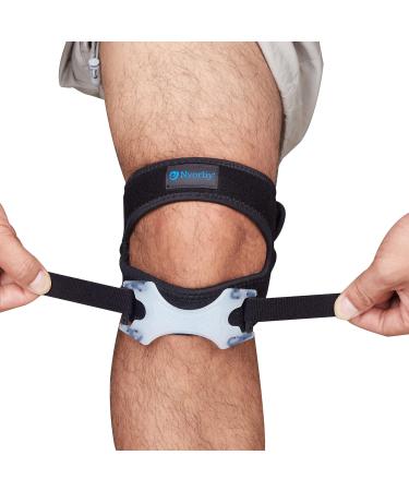 Nvorliy Dual Patella Knee Strap - Adjustable Silicone Strip Pressurization  Patella Stabilizer Brace Support for Running  Hiking  Basketball - Pain Relief for Arthritis & Weakened Knees (1  2XLarge/3XLarge) 1 2XLarge/3XL...