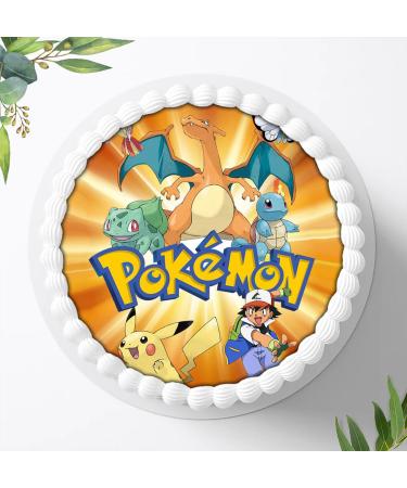 For the birthday a cake picture sugar picture with the motif: Pokemon edible photo for cakes cake image cake rabbit 20cm - 0289W
