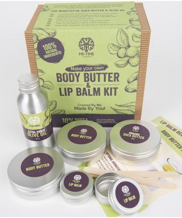 DIY Body Butter & Lip Balm Kit | Vegan Beauty Gift Set for Teens | Teen Birthday Gift | Ethical 100% Natural Ingredients | Craft Kit for Creative Fun