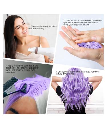 Violet Hair Tint - Temporary Hair Color Cream for Men & Women | 4.23 oz Instant Styling Wax | Perfect for Party Cosplay & Halloween - Buy Online on GoSupps.com