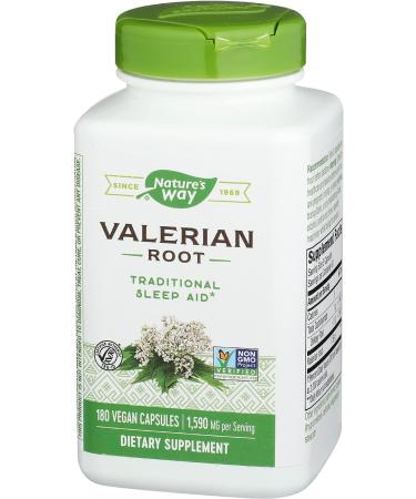 Nature's Way Valerian Root Capsules 180 ct - Sleep Aid Supplement - Buy Online on GoSupps.com