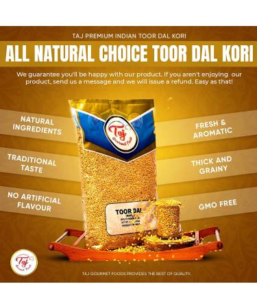TAJ Premium Indian Toor Dal Kori Oily Madhi 4-Pounds - Buy Online on GoSupps.com