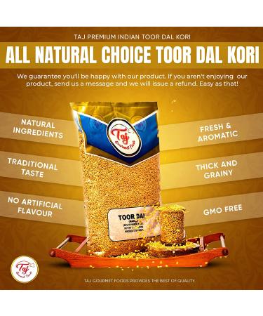 Taj Premium Indian Toor Dal Kori Unoily Madhi 8lb - Pack of 1 - Buy Online on GoSupps.com