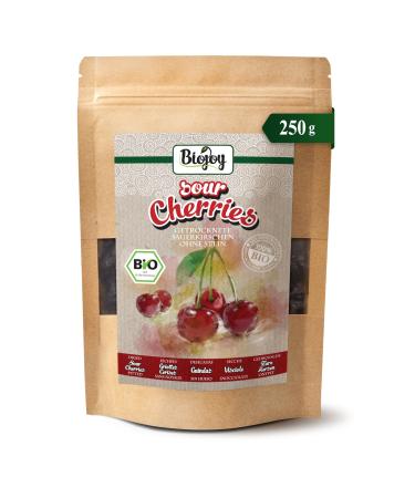 Biojoy Biojoy Organic Dried Sour Cherries (250g) Whole Pitted and Sulfur-Free