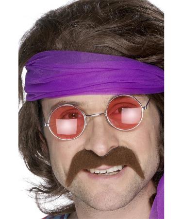 Moustache Disco Annees 70 - Marron