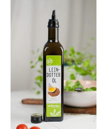 Organic Camelina Oil 1000ml (2x500ml) | 100% Natural Cold-Pressed Raw Food Quality | Buy from BioKontor - Buy Online on GoSupps.com