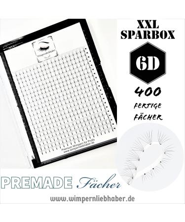 XXL Sparbox 6D Premade Eyelash Fans | 400 Compartments | 2400 Volume Eyelashes | C Curl Mix (8mm-10mm) for Professional Extensions - Buy Online on GoSupps.com