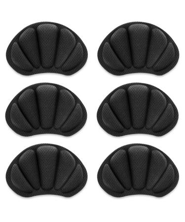 Sibba Feet Heel Grips 3 Pairs Shoes Liners Filler Inserts Protectors Make Fit Tighter Too Big Loose Boots Cushions Pad Insoles Womens Men Health Foot Care Products (Black) 3 Pairs Black