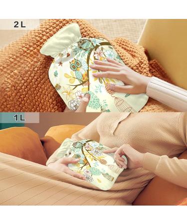 Buy BPA-Free 2L Heat Bottle - Owl & Autumn Flower Pattern for Pain Relief | Large Hot Water Bag for Headaches Neck & Shoulders - International Shipping - Buy Online on GoSupps.com