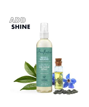 SheaMoisture Tea Tree & Borage Seed Oil Hair Shine Spray | 8 Fl Oz | Paraben-Free Formula for Wigs & Weaves - Buy Online on GoSupps.com