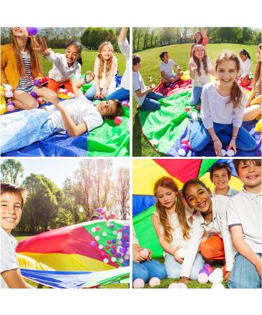 Nvatorfox 20ft Rainbow Play Parachute with Handles - Fun Toy for Kids (20 FT) - Buy Online on GoSupps.com