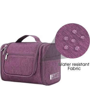 WANDF Large Hanging Toiletry Wash Bag Organizer - Denim Purple | Travel Makeup & Cosmetic Case for Men and Women - Buy Online on GoSupps.com