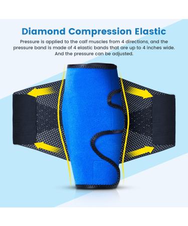 Wade Bandage Adjustable Shin Rails for Men & Women | Calf Support Compression for Varicose Veins & Muscle Pain Relief | S/M Size - 2 PCs - Buy Online on GoSupps.com