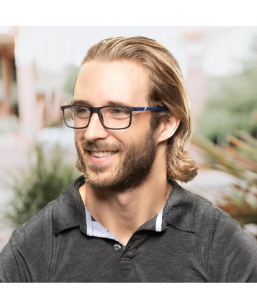 Premium Blue Light Reading Glasses for Men - Stylish & Durable 1.5x Blue Frame Readers - Comfortable for All Face Shapes - Buy Online on GoSupps.com